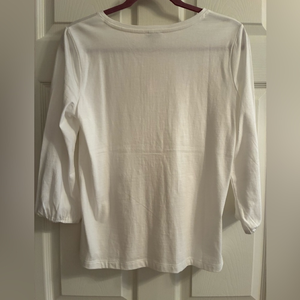 Talbots Pintuck cotton top NWT - Picture 2 of 7